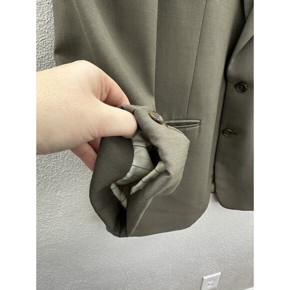 Evan Picone for The Bon-Ton Mens Blazer Size Unknown Brown Pure Wool Altered - Picture 3 of 12